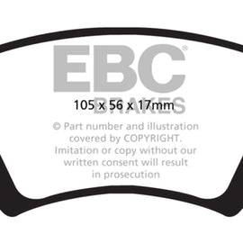 EBC DP42004R EBC Yellowstuff Brake Pad Sets DP42004R