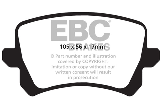 EBC 15+ Audi Q3 2.0 Turbo Greenstuff Rear Brake Pads DP22004