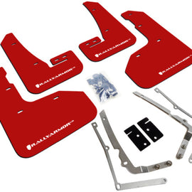 Rally Armor 15-17.5 VW Golf R Red UR Mud Flap w/ White Logo MF40-UR-RD/WH