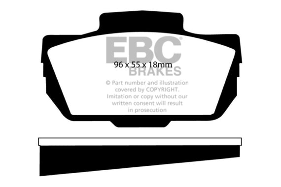 EBC 66-67 Saab Sonnet 0.8 Yellowstuff Front Brake Pads DP4149R