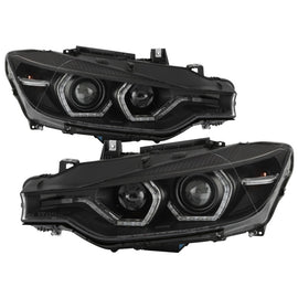 Spyder 12-14 BMW F30 3 Series 4DR Projector Headlights - Black PRO-YD-BMWF3012-AFSHID-BK 5086754