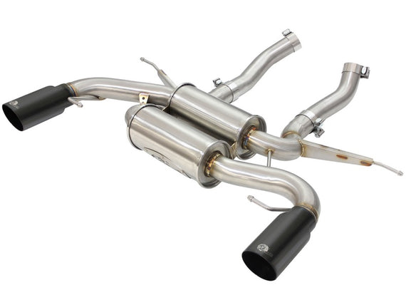 aFe MACHForce XP 2.5in Axle Back Stainless Exhaust w/ Black Tips 07-13 BMW 335i 3.0L L6 (E90/92) N55 49-36327-B