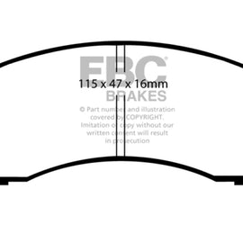 EBC 86-87 Nissan Pulsar NX 1.6 SE Greenstuff Front Brake Pads DP2665