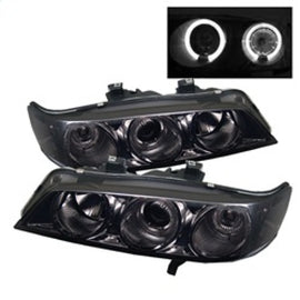 Spyder Honda Accord 94-97 1PC Projector Headlights LED Halo Amber Reflctr Smke PRO-YD-HA94-AM-SMC 5010711