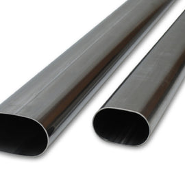 Vibrant 3.5in Oval (Nominal Size) T304 SS Straight Tubing (16 ga) - 5 foot length 13183