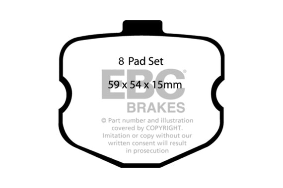 EBC 06-08 Chevrolet Corvette (C6) 7.0 (Z06) Bluestuff Rear Brake Pads DP51771/2NDX