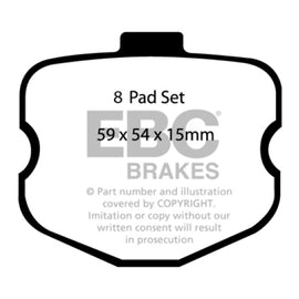 EBC 06-08 Chevrolet Corvette (C6) 7.0 (Z06) Redstuff Rear Brake Pads DP31771/2C