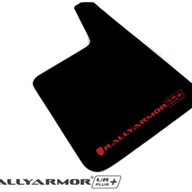 Rally Armor Universal Fit (No Hardware) UR Plus Black UR Mud Flap w/ Red Logo MF20-URP-BLK/RD