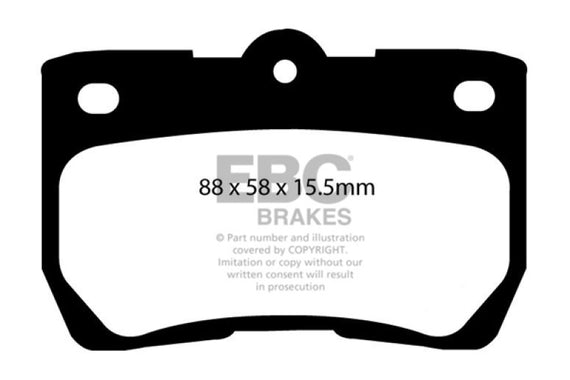 For Lexus IS350 2006-2017 EBC UD1113 Ultimax2 Replacement Rear Brake Pads UD1113