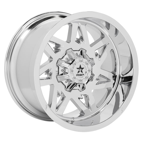 RBP 71R Avenger 20x10 8x165.1 BP / 4.5 BS -25mm Offset 121.3mm CB (Hub Centric) Chrome Wheel 71R-2010-86-25C-D