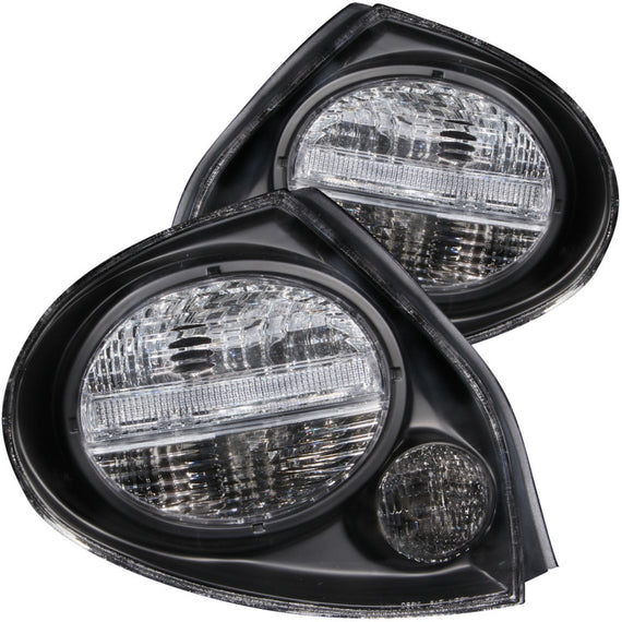 Anzo 221097 Black Clear Lens Halogen Red/White Tail Lights for 00-03 Maxima 221097