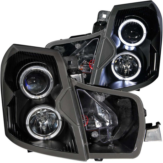 Headlight Assembly-Projector with halo Clear Lens Black Anzo 121415 121415