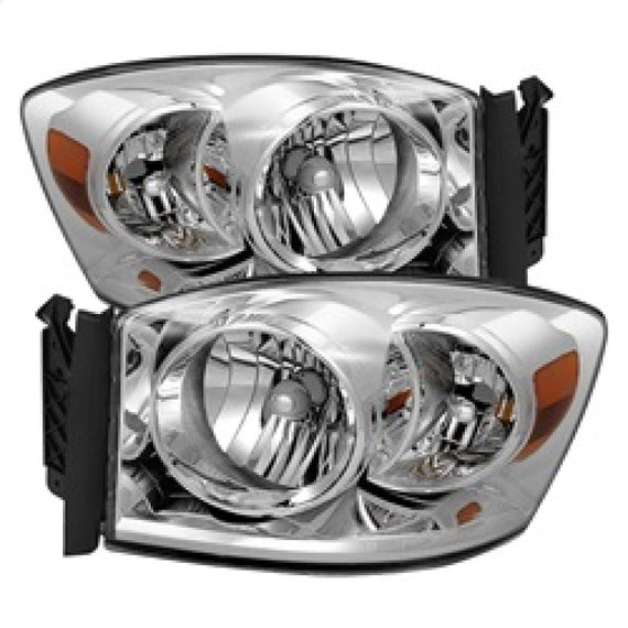 xTune Dodge Ram 1500 06-08 / Ram 2500/3500 06-09 Amber Crystal Headlights Chrome HD-JH-DR06-AM-C 9022913