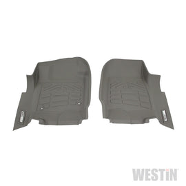 Westin 2017-2018 Ford Super Duty Regular/Super/Crew Cab Wade Sure-Fit Floor Liners Front - Gray 72-120084