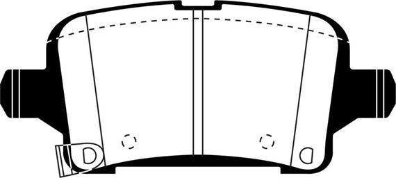 EBC 2016+ Chevrolet Cruze 1.4L Turbo (10.9in Front Rotor) Greenstuff Rear Brake Pads DP23057