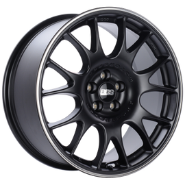 BBS STYLE CH 18X8 5X112 +50 CB82 SATIN BLACK W/POLISHED WHEEL / RIM