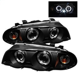 Spyder BMW E46 3-Series 99-01 4DR Projector 1PC LED Halo Amber Reflctr Blk PRO-YD-BMWE46-4D-HL-AM-BK 5008947