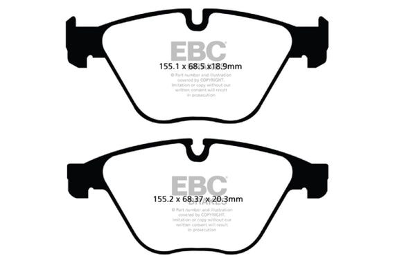 For BMW 535i 2010-2016 EBC DP42103R Yellowstuff Front Brake Pads DP42103R