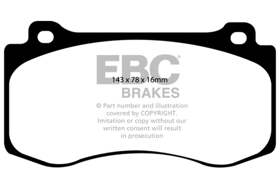 EBC DP41764R YELLOWSTUFF ULTIMATE RACE BRAKE PADS - FRONT DP41764R