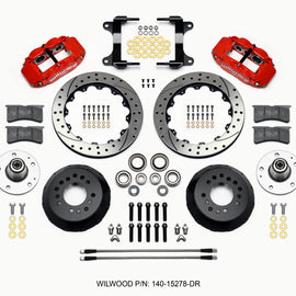 Wilwood Narrow Superlite 6R Front Hub Kit 12.88in Drill Red 82-92 Camaro//Firebird 140-15278-DR