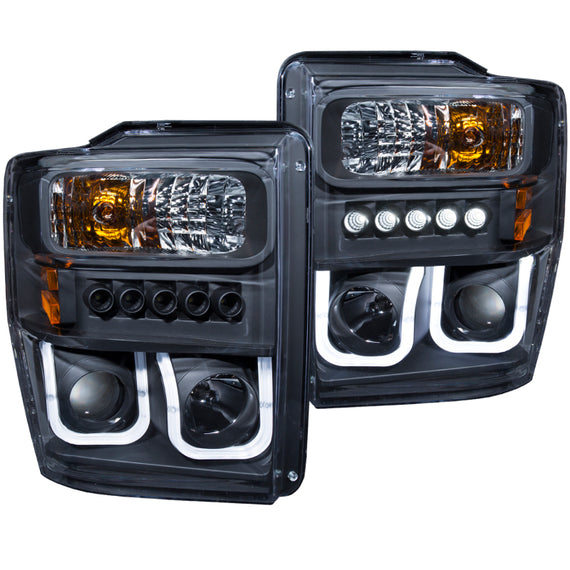 Anzo 111305 Projector Headlight Black for 08-10 Ford F-250/350/450/550 Superduty 111305