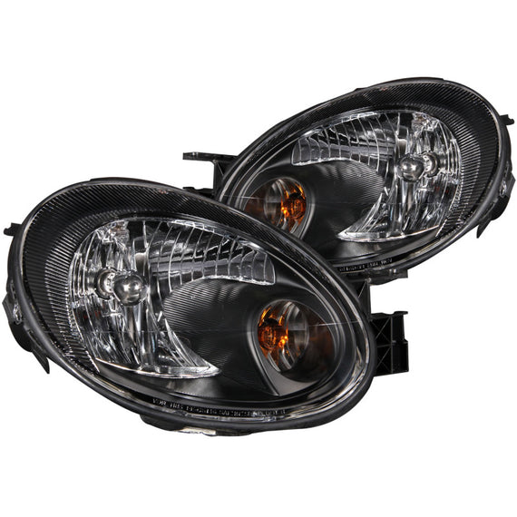 Anzo 121030 Black Halogen Bulb Clear Lens Crystal Headlights for 03-05 Neon 121030