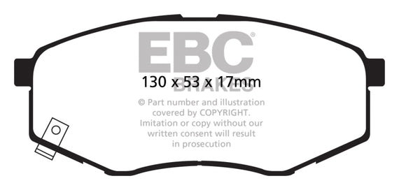 EBC Brakes DP21866 EBC Greenstuff 2000 Series Sport Brake Pads SPORTAGE TUCSON DP21866