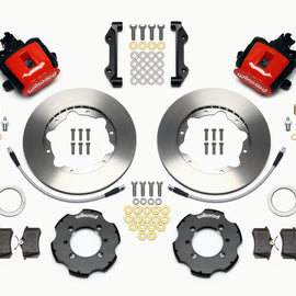 Wilwood Combination Parking Brake Rear Kit 11.00in Red 2012 Fiat 500 w/ Lines 140-12768-R