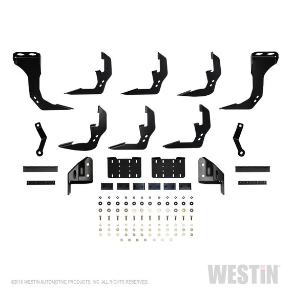 Westin 2019 Chevrolet Silverado/Sierra 1500 Crew Cab (5.5ft) R5 Modular Nerf Step Bars - Black 28-534685