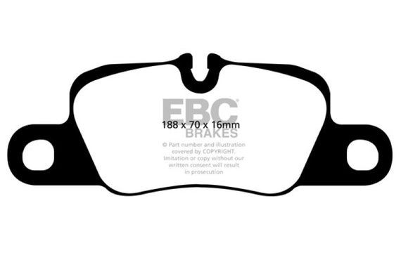 EBC for 12-13 Porsche Panamera (Cast Iron only) 3.0 SC Hybrid Bluestuff Rear Bra DP51858NDX