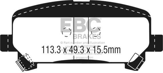 EBC 6000 Series Greenstuff Truck/SUV Brakes Disc Pads DP63045 DP63045