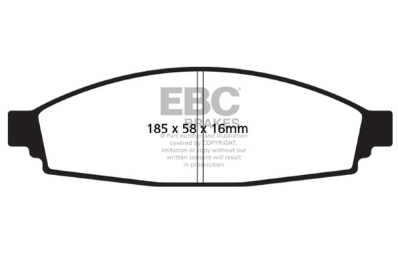 EBC 03-06 Lincoln Aviator 4.6 Greenstuff Front Brake Pads DP61675