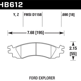 Hawk Performance Ceramic Street Brake Pads HB612Z.690