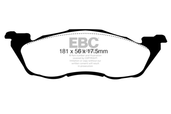 EBC 97-98 Dodge Dakota 2WD 2.5 Ultimax2 Front Brake Pads UD593