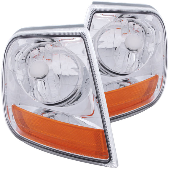 Anzo 521026 Corner Lights Chrome Crystal for 97-03 Ford Expedetion/F150 521026