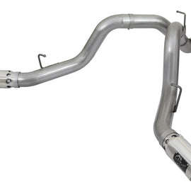 aFe Large Bore HD 4'' SS DPF Back Exhaust w/Dual Polished Tips For 17-19 Duramax 49-44086-P