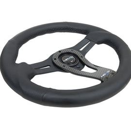 NRG Reinforced Steering Wheel (320mm) w/Carbon Center Spoke RST-002RCF