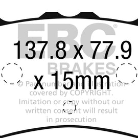 EBC 16-18 Ford Focus RS Bluestuff Front Brake Pads DP52274NDX