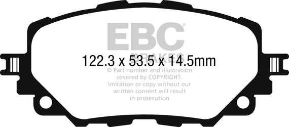 EBC Red Stuff Front Brake Pads for 15-17 Mazda Miata MX5 - DP32263C DP32263C
