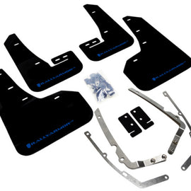 Rally Armor 15-21 MKVII VW Golf/GTI Black UR Mud Flap w/Blue Logo MF37-UR-BLK/BL