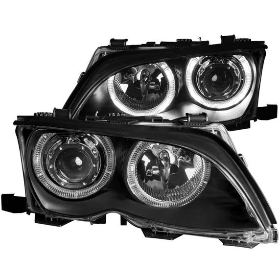 Anzo 121140 Headlight For 2002-2005 BMW 325i 325xi 330i 330xi Black Housing 2Pc 121140