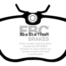 EBC 83-85 BMW 318 1.8 (E30) Greenstuff Front Brake Pads DP2779