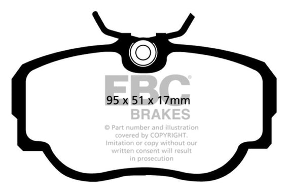 EBC 83-85 BMW 318 1.8 (E30) Greenstuff Front Brake Pads DP2779