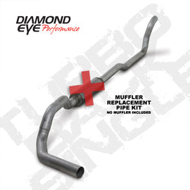 DIAMOND EYE 4" EXHAUST TURBO BACK 1989-1993 DODGE DIESEL 2X4 ONLY NO MUFFLER K4209A-RP