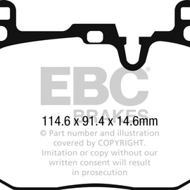 EBC Red Stuff Front Brake Pads for 15+ Mini Cooper John Cooper Works - DP32271C DP32271C