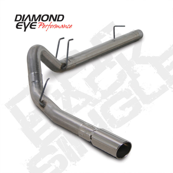 Diamond Eye KIT 4in DPF-BACK SGL SS 08-09 6 4L F250/F350 PCKGD BX46X14X14OD EL-PL 44inX13 5inX13 5in K4360S
