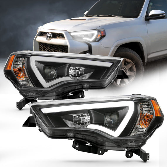 For Toyota 4Runner 2014-2018 Anzo Black LED DRL Bar Projector Headlights 111416