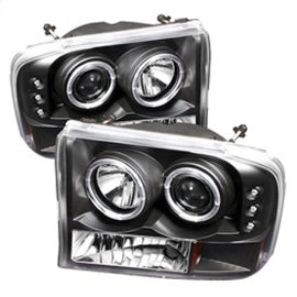 Spyder Black Projector Headlights - LED Halo for 99-04 F-250 / F-350 & Excursion 5010339