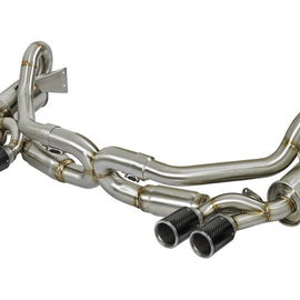 aFe Power Elite SS-304 Carbon Tip Dual Cat Back Exhaust 13-14 Porsche 911 C2S (991) H6-3.8L 49-36406-C