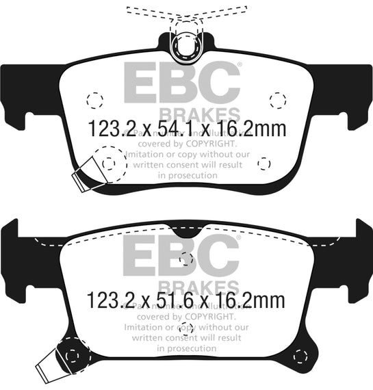 EBC 2016+ Buick Envision 2.0L Turbo Redstuff Rear Brake Pads DP33069C
